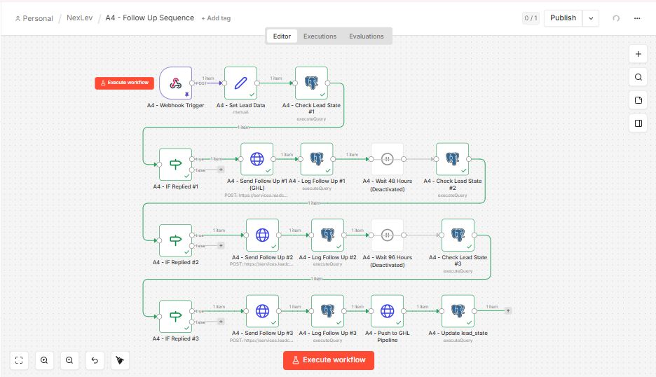 Follow-up automation screenshot