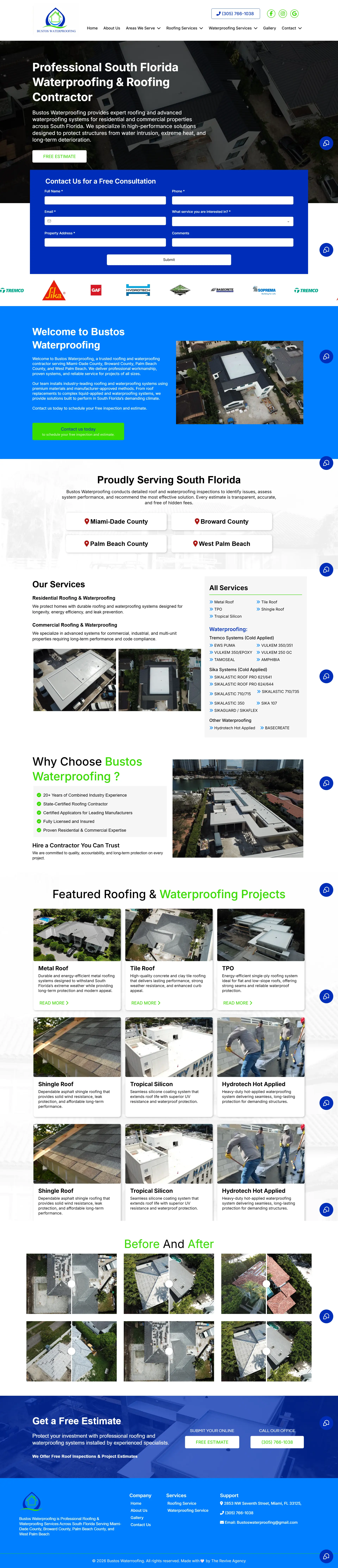 Roofing funnel screenshot